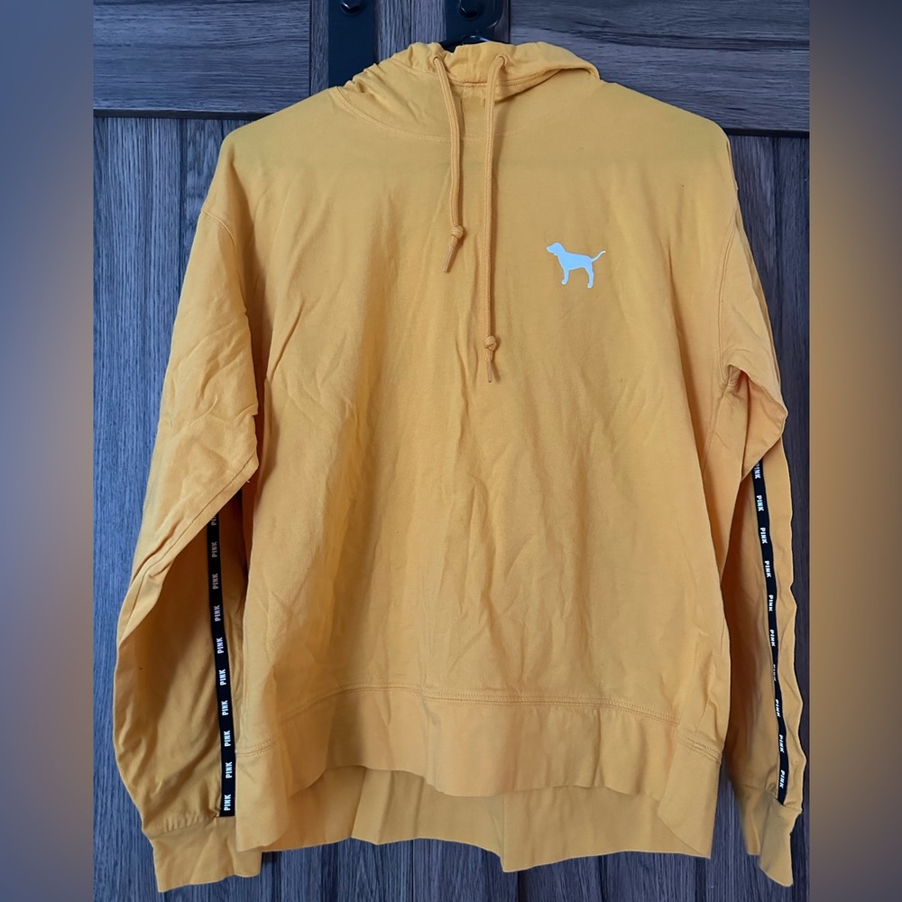 VICTORIA’S SECRET HOODIE, SIZE SMALL, YELLOW